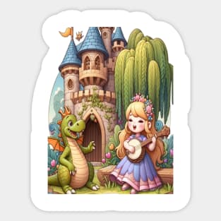 Dragon Serenade By A Mystical princess Sticker